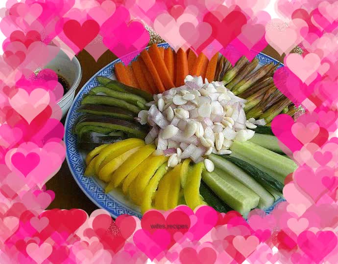 Almond and vegetable platter