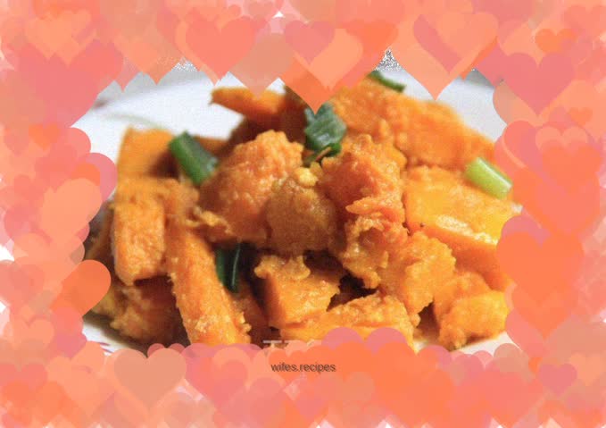 Lightly wrapped pumpkin with egg yolk