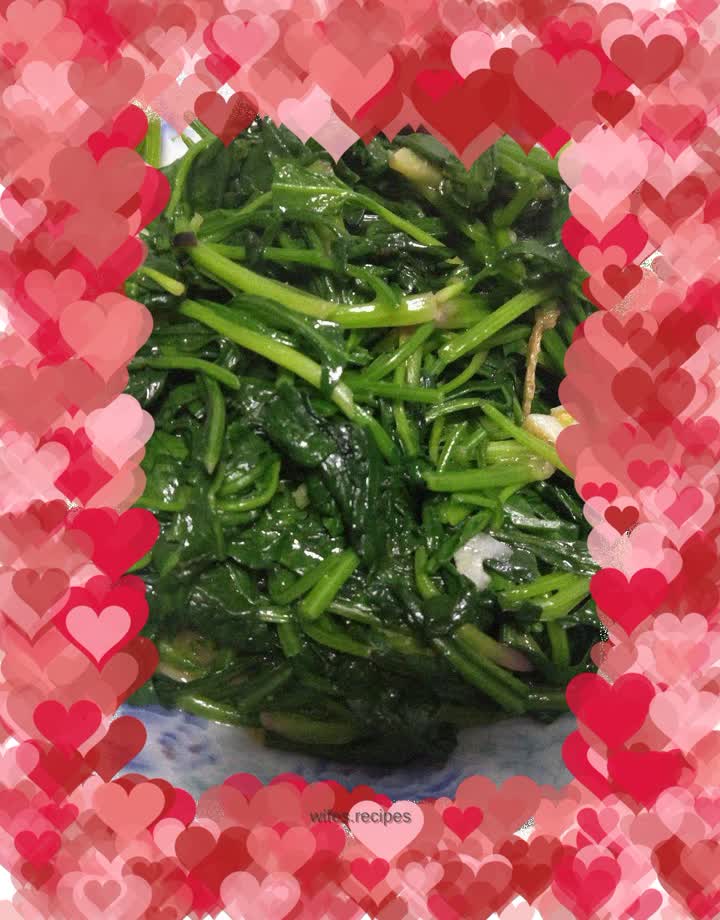 Fried spinach