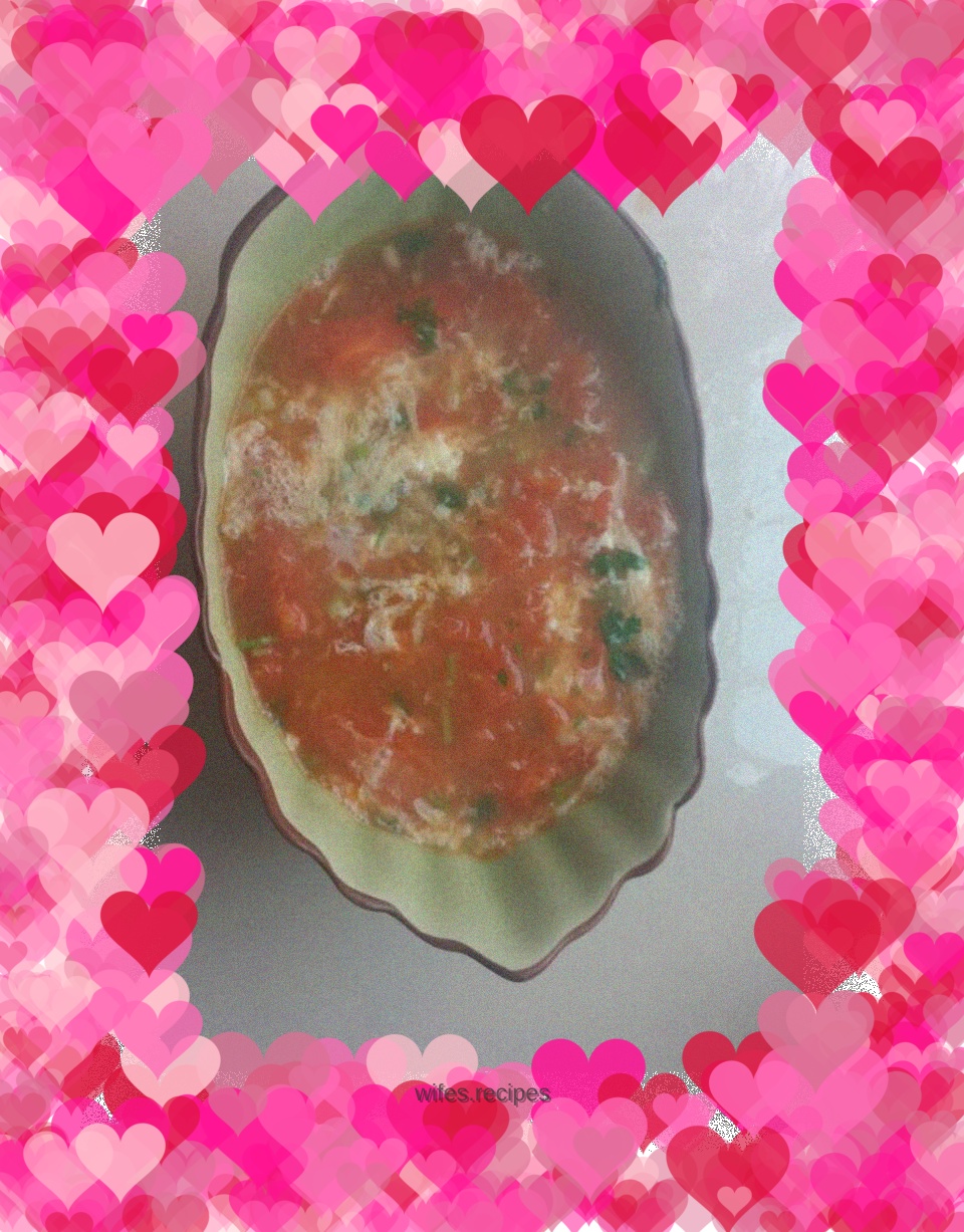 Simple and refreshing version of tomato and egg soup that is not greasy