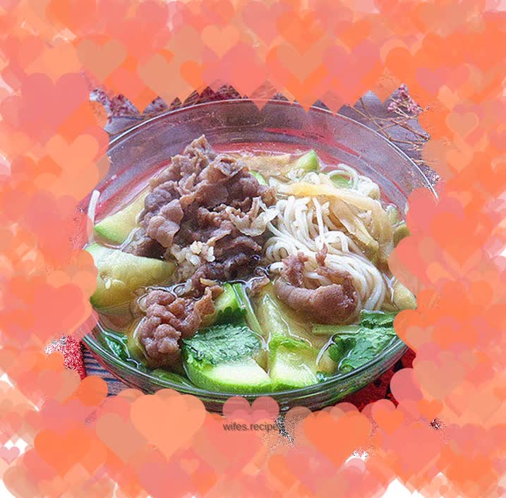 Pickled mustard beef slices noodle soup