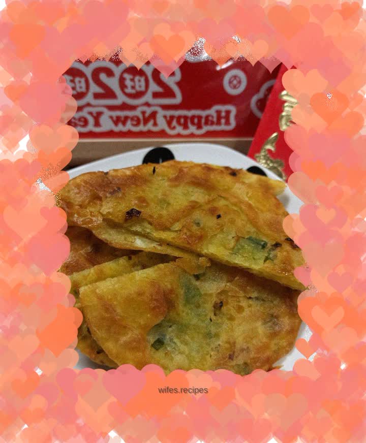 Homemade scallion pancake
