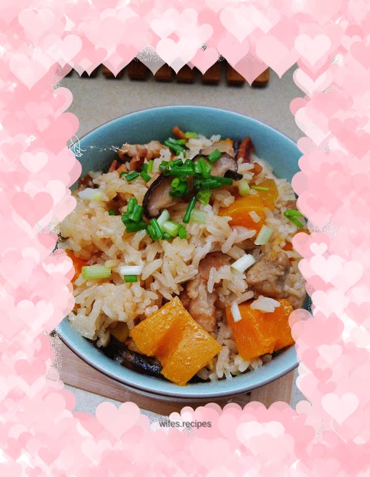 Rice cooker pumpkin stewed rice