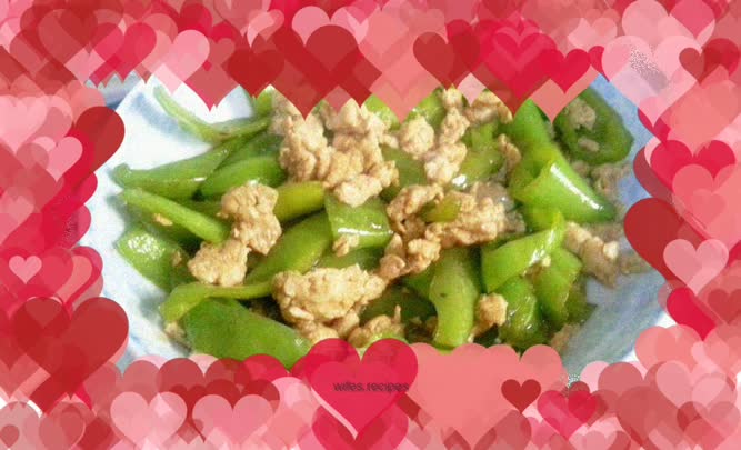 Quick version of scrambled eggs with green pepper