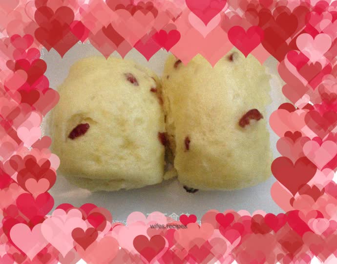 Cranberry Goat Milk Honey Steamed Buns