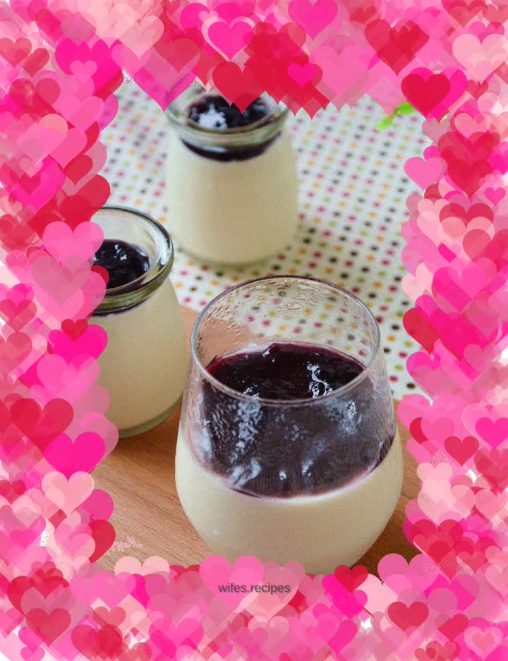 Blueberry Soy Milk Pudding