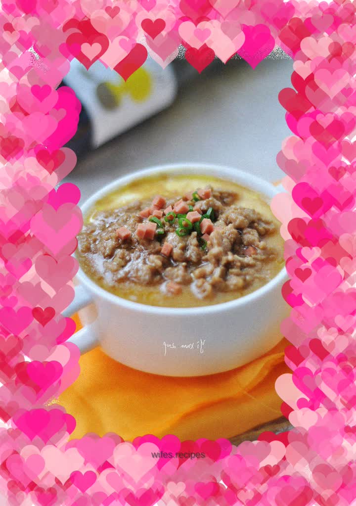 Steamed Egg with Minced Pork