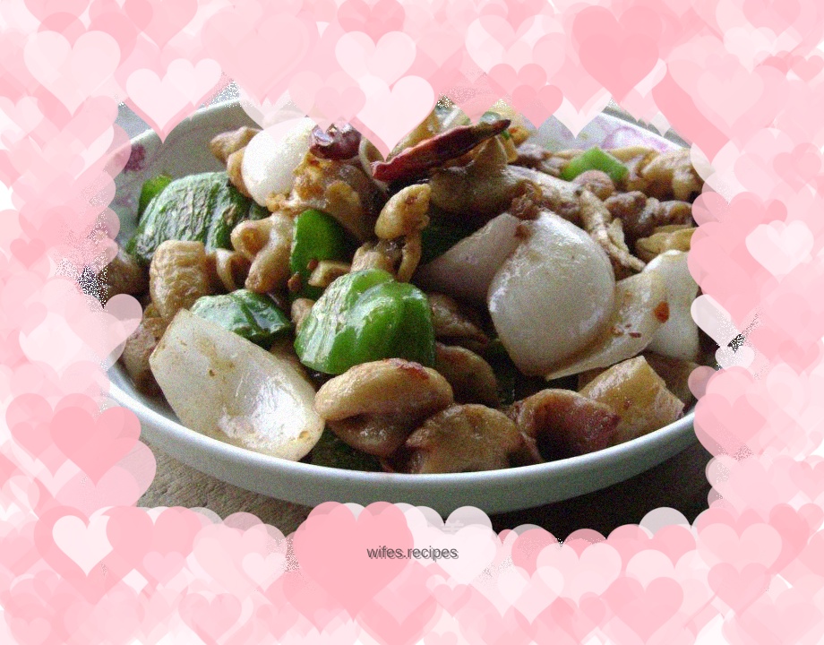 Stir-fried pork sausage