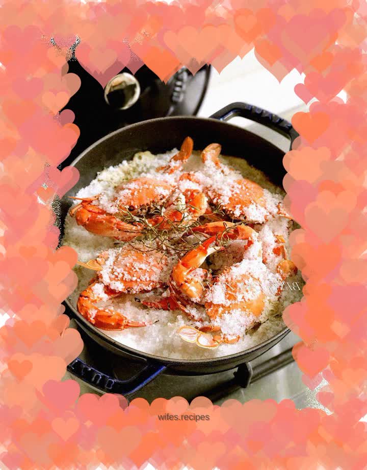 Baked Crab with Rosemary Salt