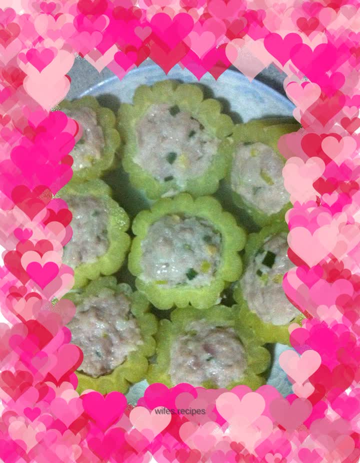 Bitter melon stuffed with meat