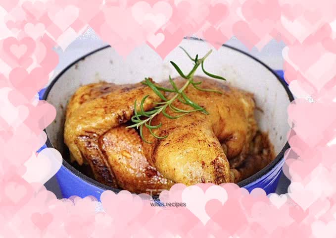 Waterless braised chicken with delicious flavor and color