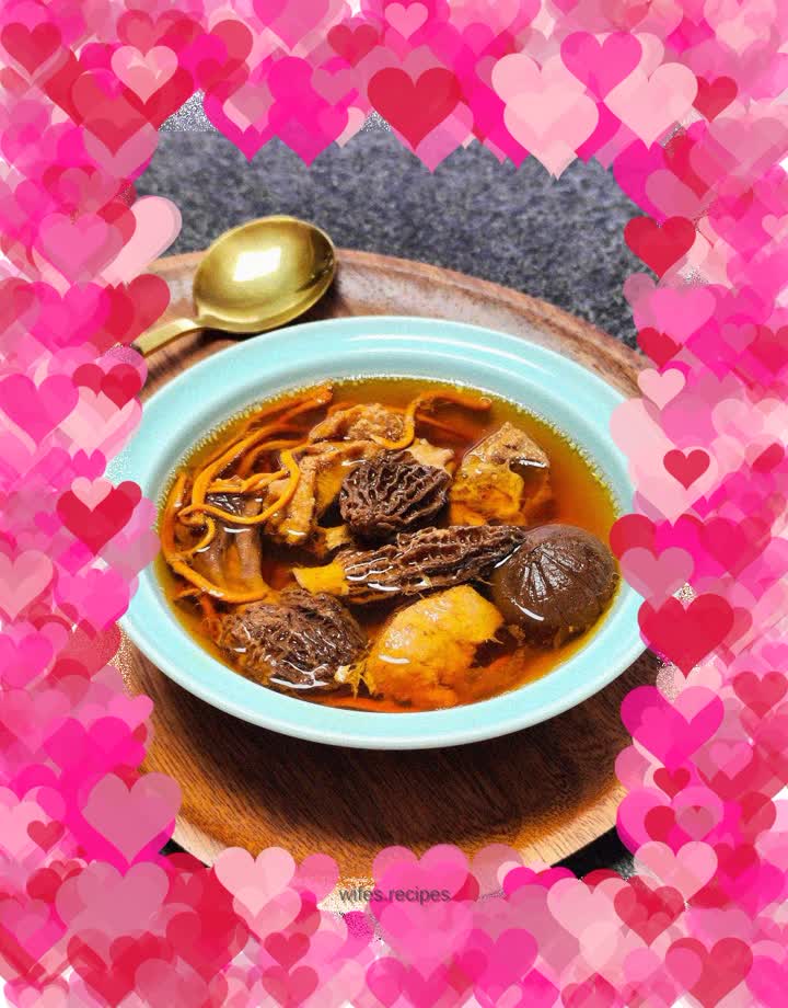 Morel Mushrooms and Black Garlic Soup