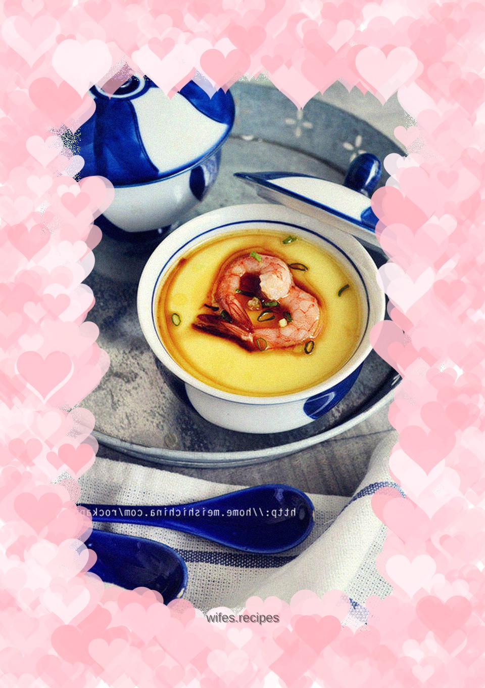 Eight points of steaming to create a tender and smooth [Steamed Egg with Shrimp] that is suitable for all ages