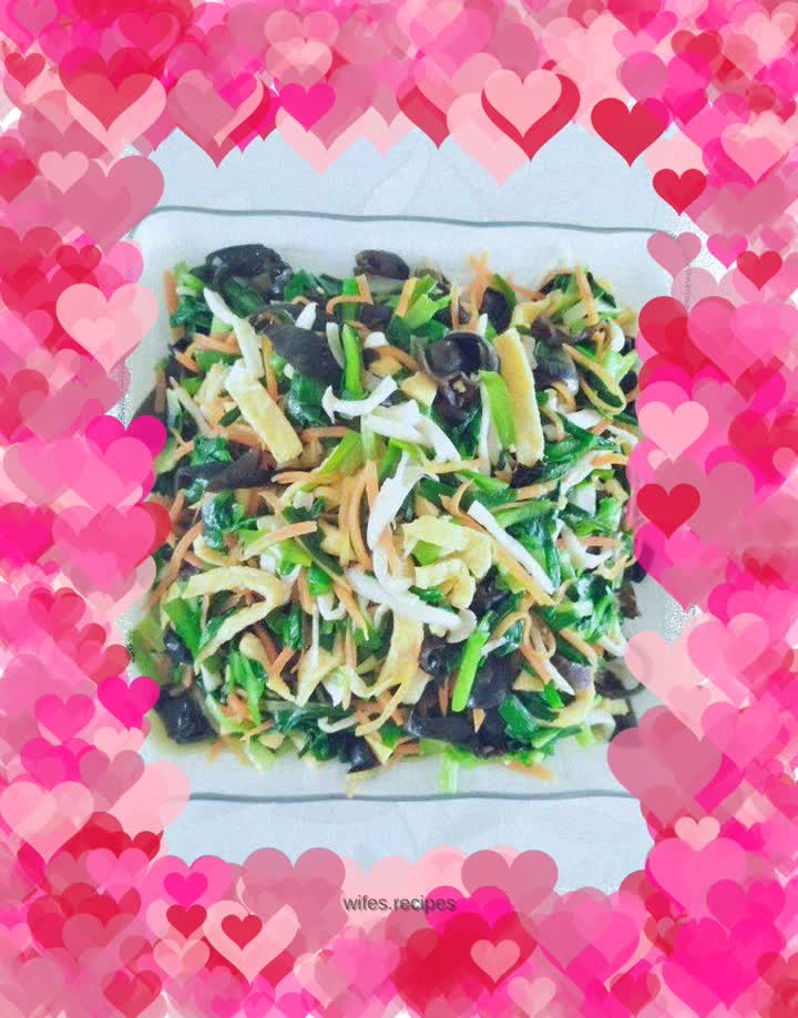 Vegetarian stir-fried five-color vegetables