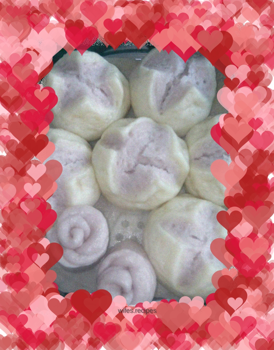 Purple Sweet Potato Blossom Steamed Buns
