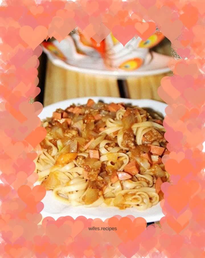 A quick and delicious meal in ten minutes----Smartly cooked noodles