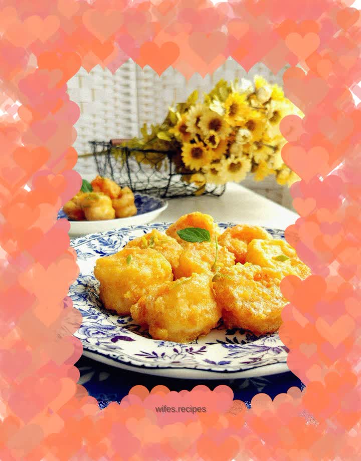 Baked Shrimp Balls with Egg Yolk