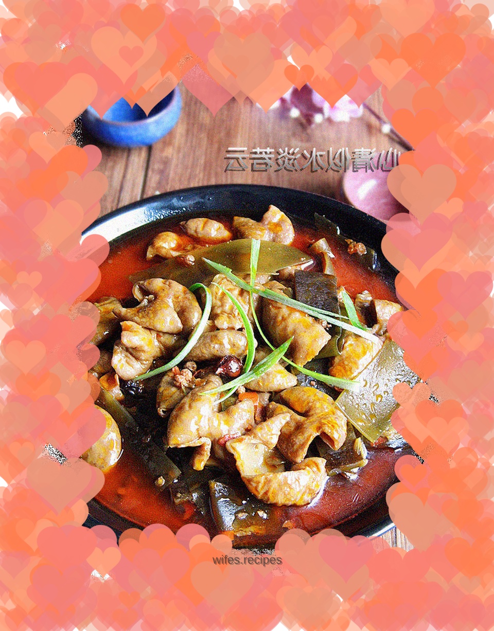 Braised pork sausage with kelp