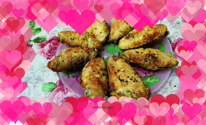 Air fryer version-garlic chicken wings