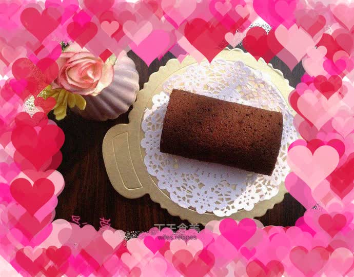 Rich cocoa cake roll