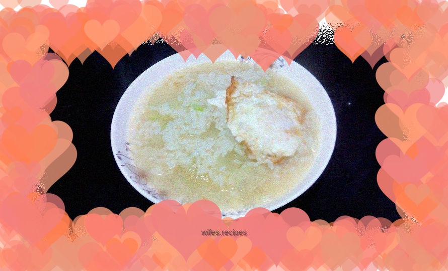 Egg and winter melon soup with rice