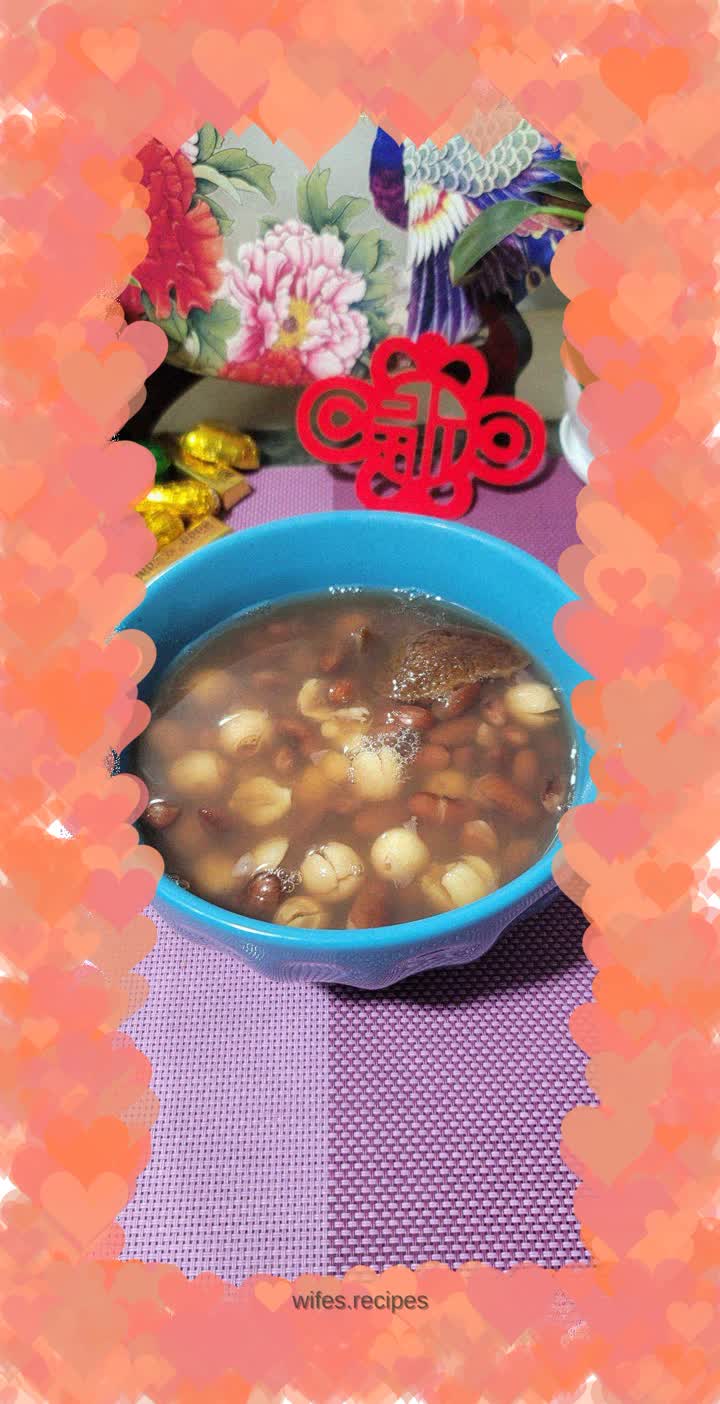 Red kidney bean, lotus seed and tangerine peel syrup