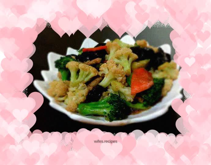 Fried fungus with double flowers