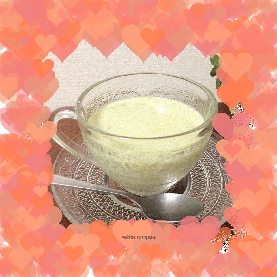 Avocado milk cold soup