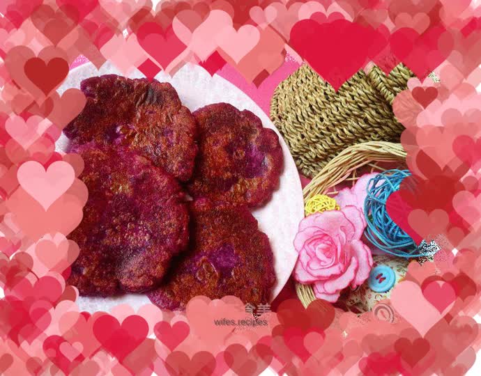 Purple potato pancakes