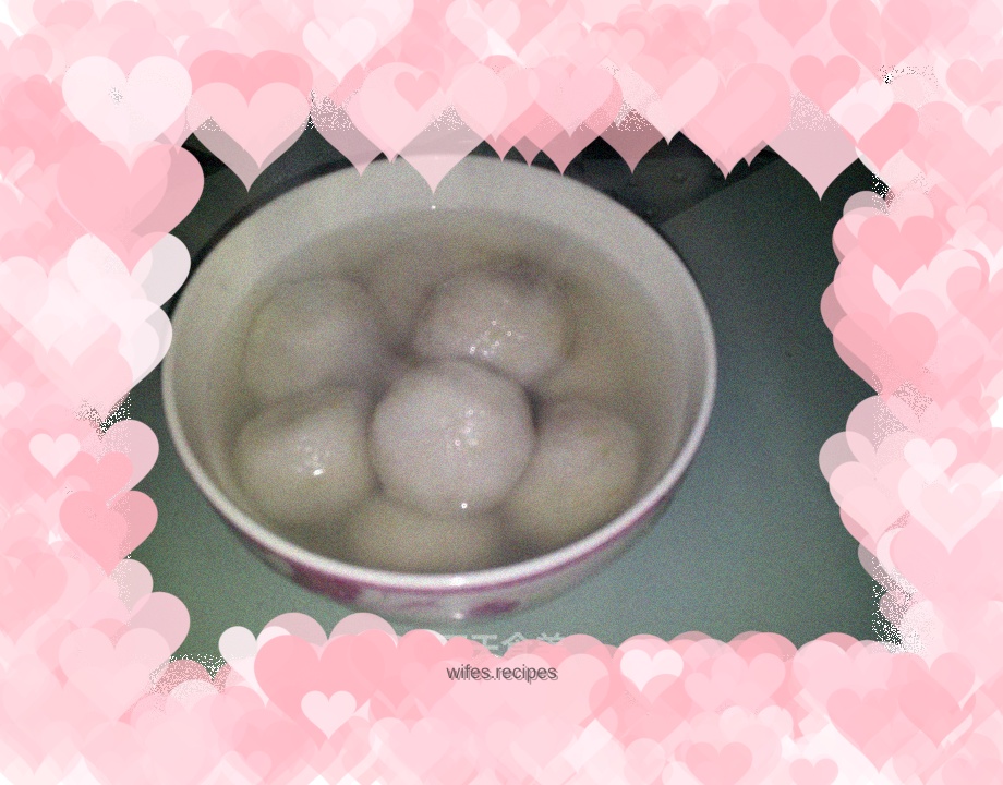 Homemade taro glutinous rice balls