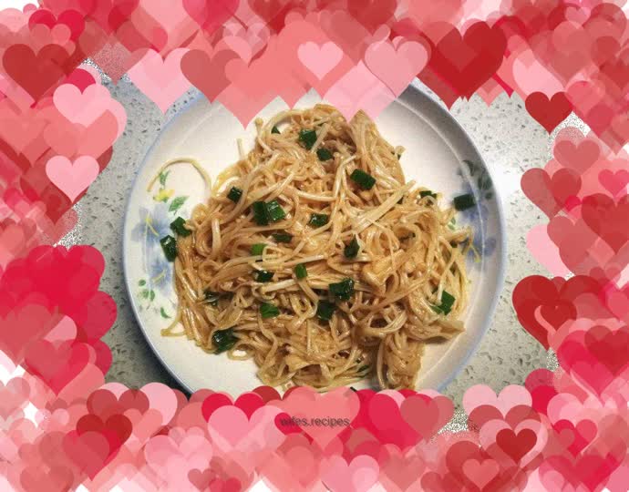 Enoki Mushrooms in Oyster Sauce