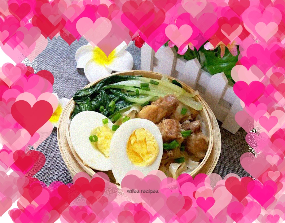 Steamed rice noodles with spareribs