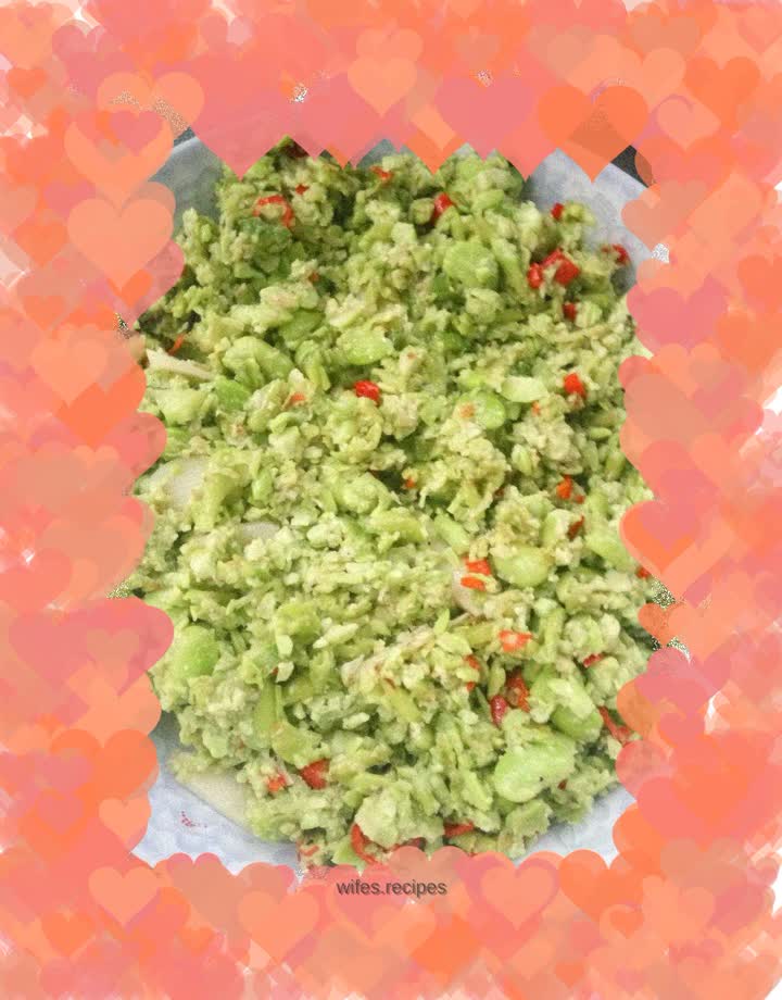 Country fried edamame puree