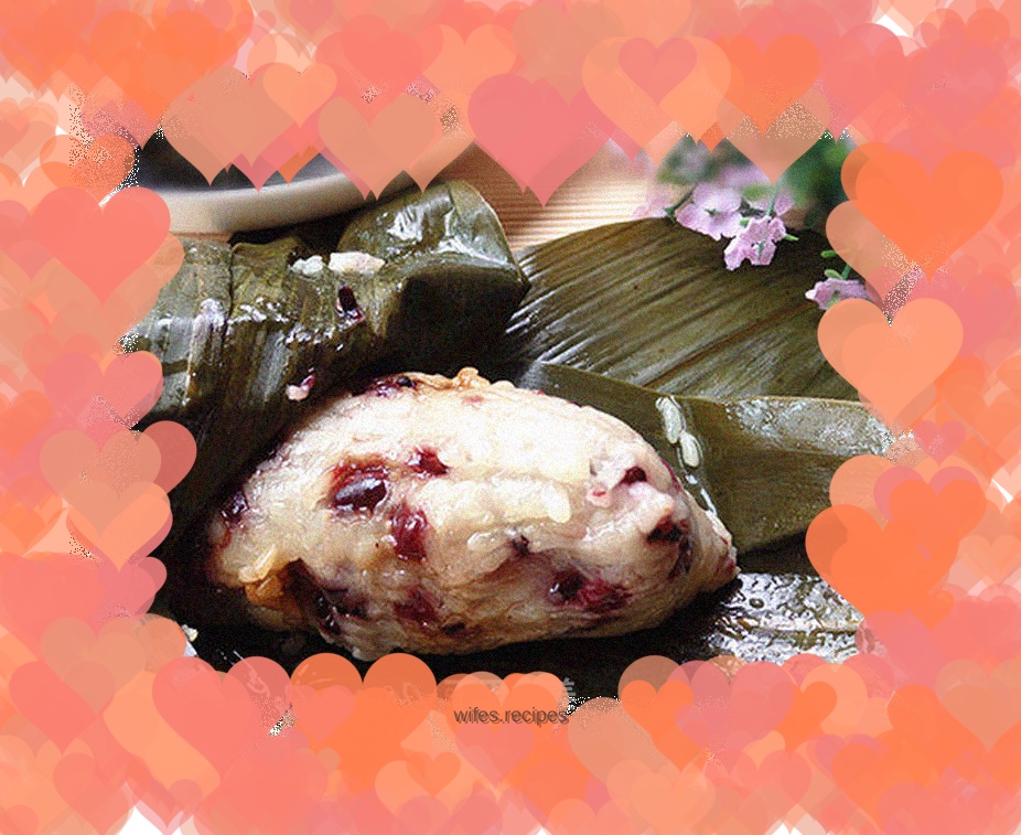 Red dates and red bean glutinous rice dumplings