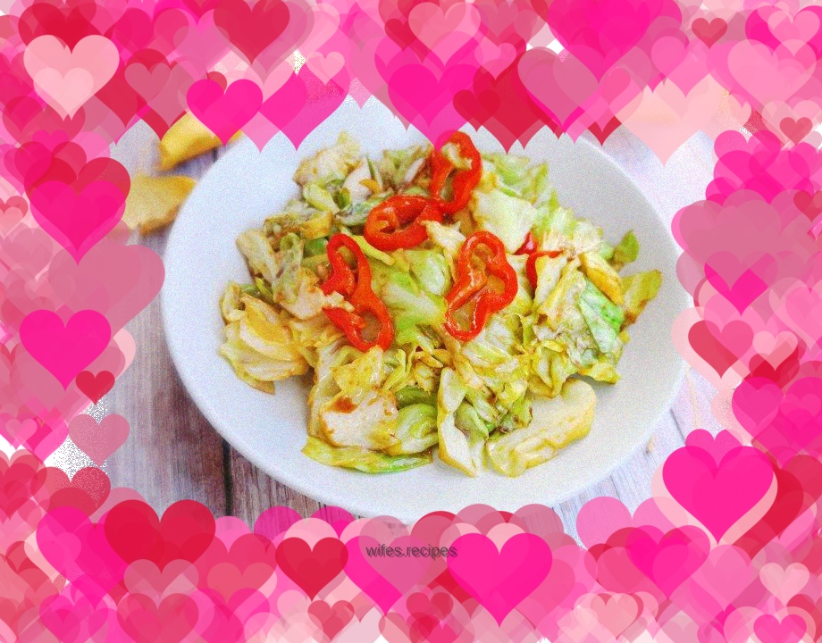 Hand-shredded cabbage with oyster sauce