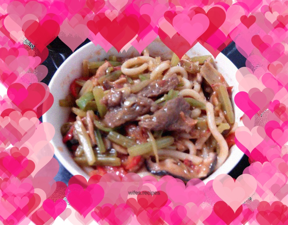 Spicy stir-fried udon