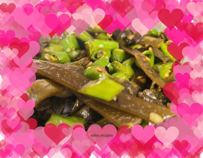 Stir-fried shredded kelp with pepper