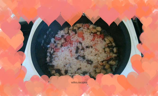 Mushroom and Sausage Braised Rice