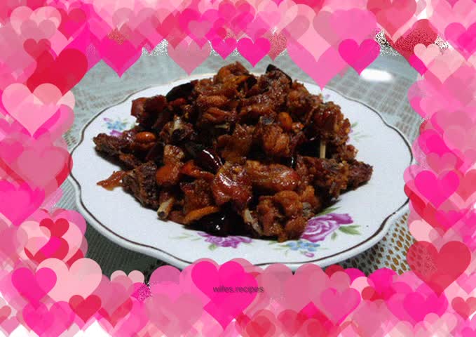 Dried tangerine peel, flower kernel and rabbit dices