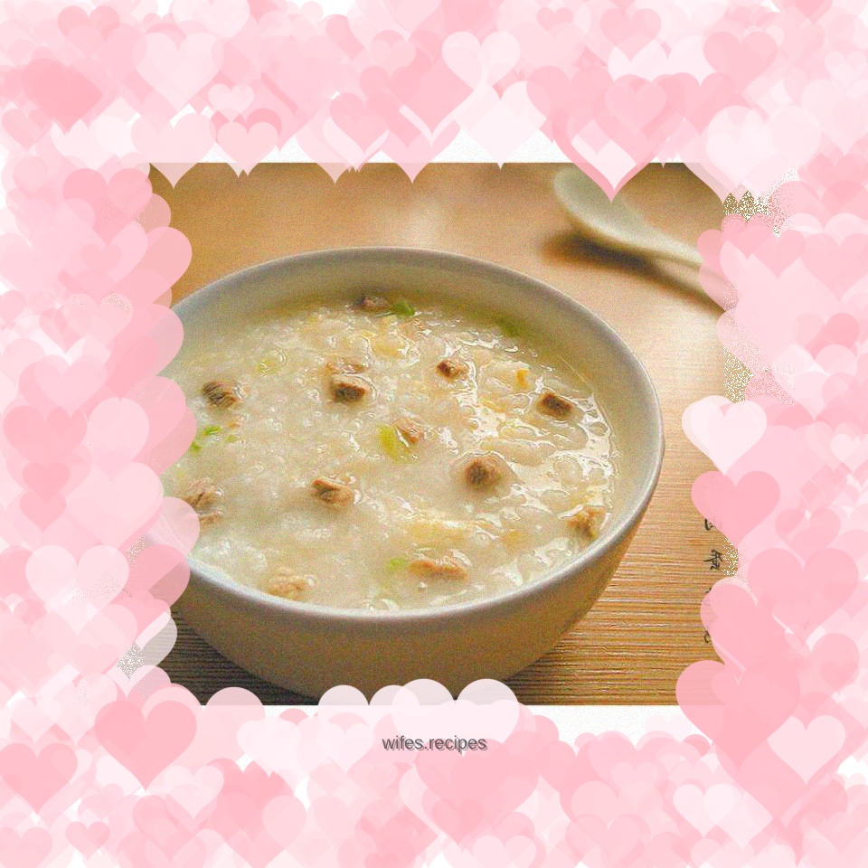 Beef and egg drop porridge