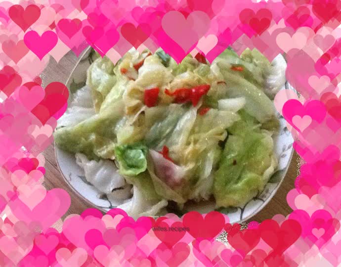 Hand-shredded cabbage