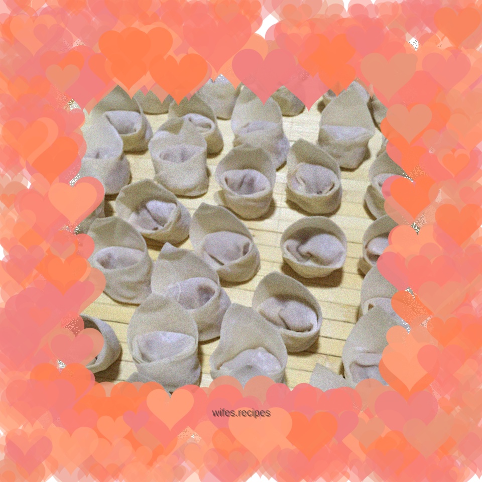 Shrimp and pork wontons