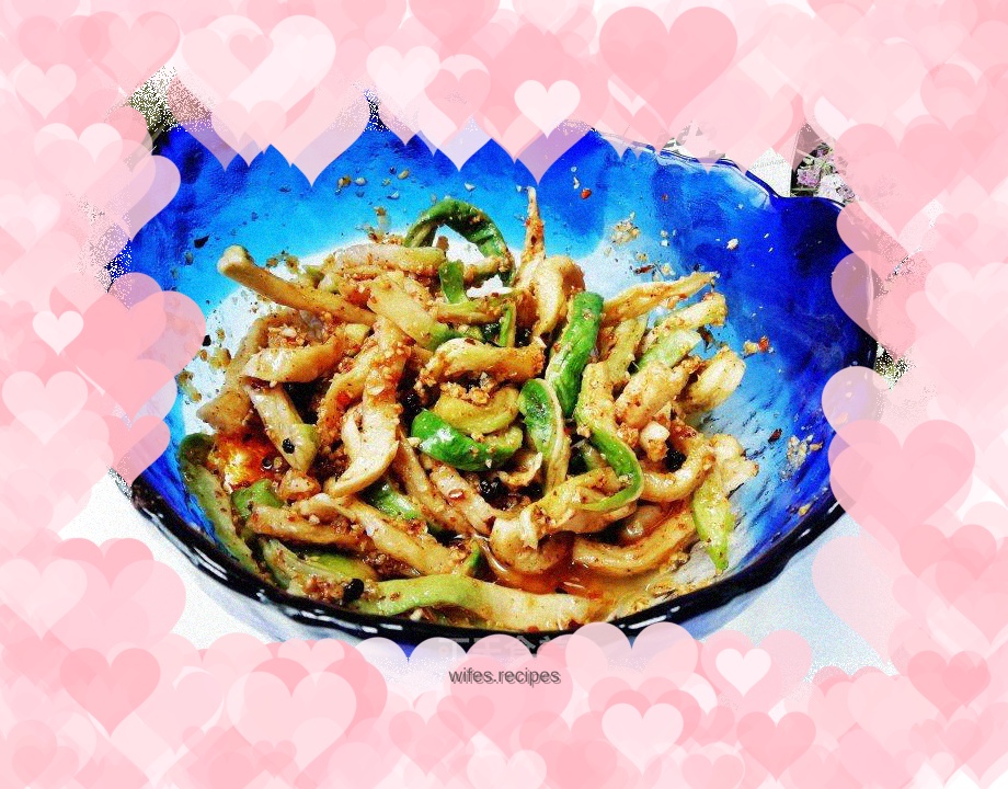 Mixed with dried green radish