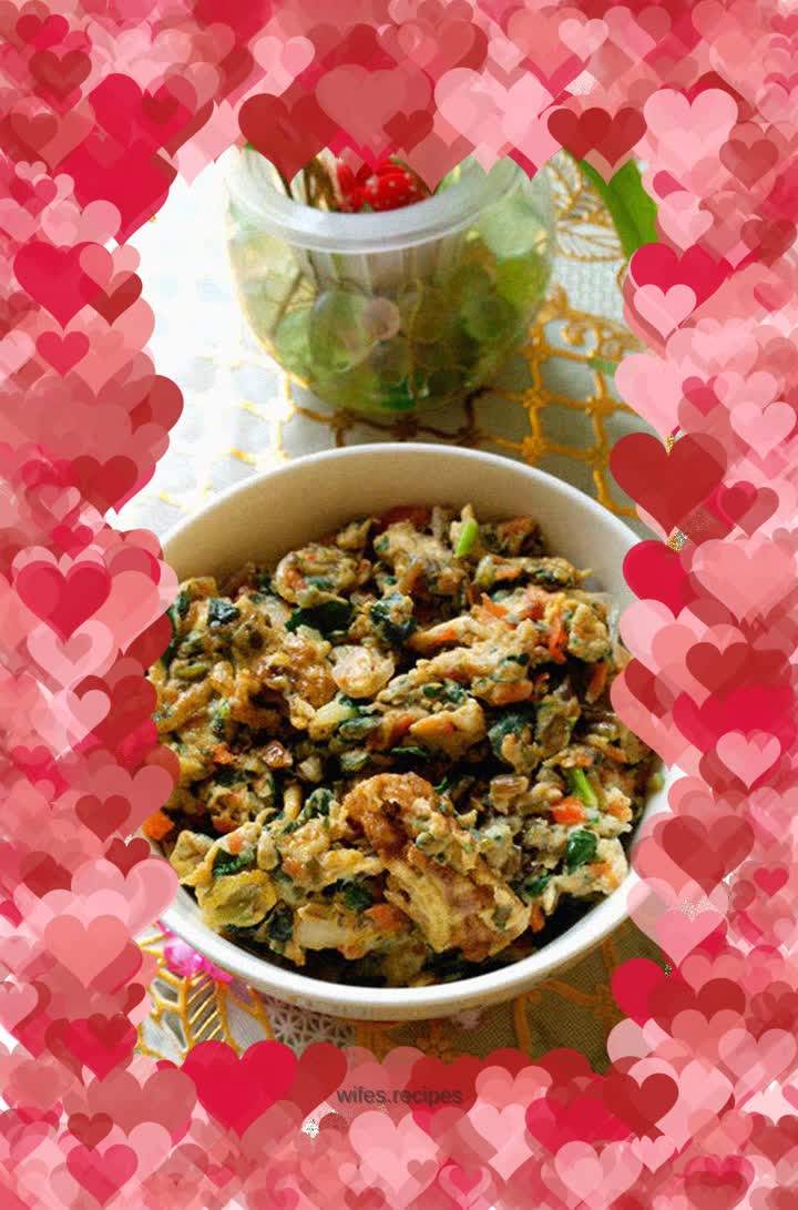 Purslane scrambled eggs