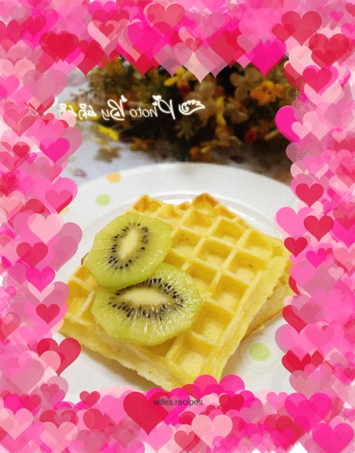 Original waffles - a healthy energy breakfast, a good day can start with waffles