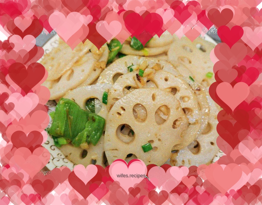Stir-fried lotus root slices