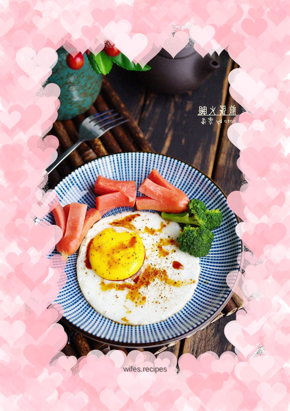 Omelette and ham