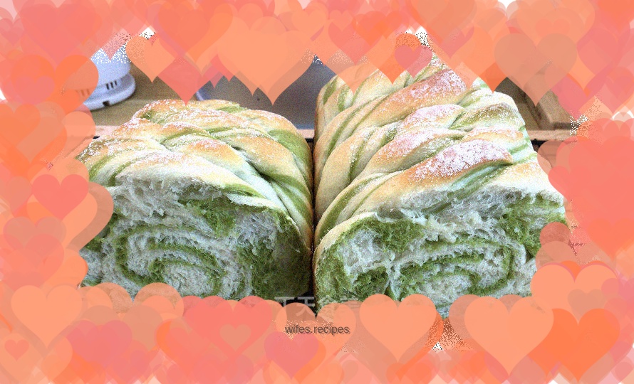 Matcha braided toast, super soft and fluffy, full of milky flavor, full of milky sweetness.
