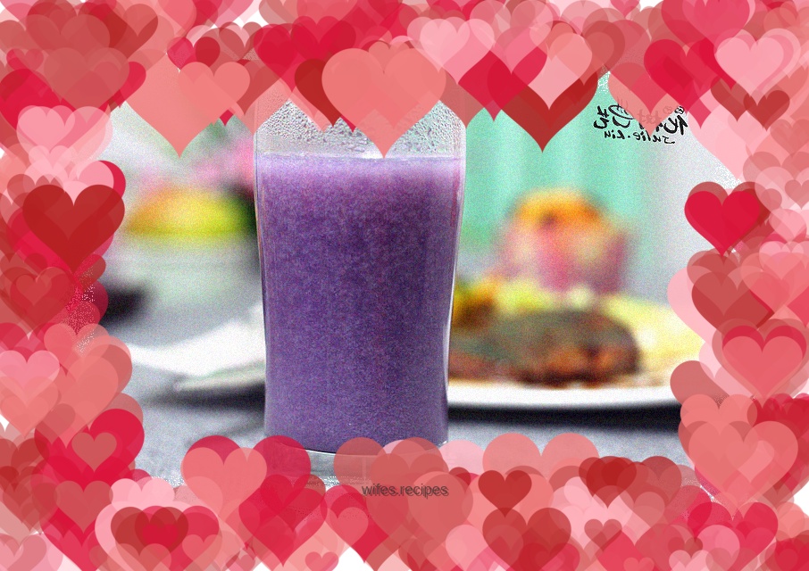 Delicious rice milk in just a few simple steps - Purple Sweet Potato Rice Milk
