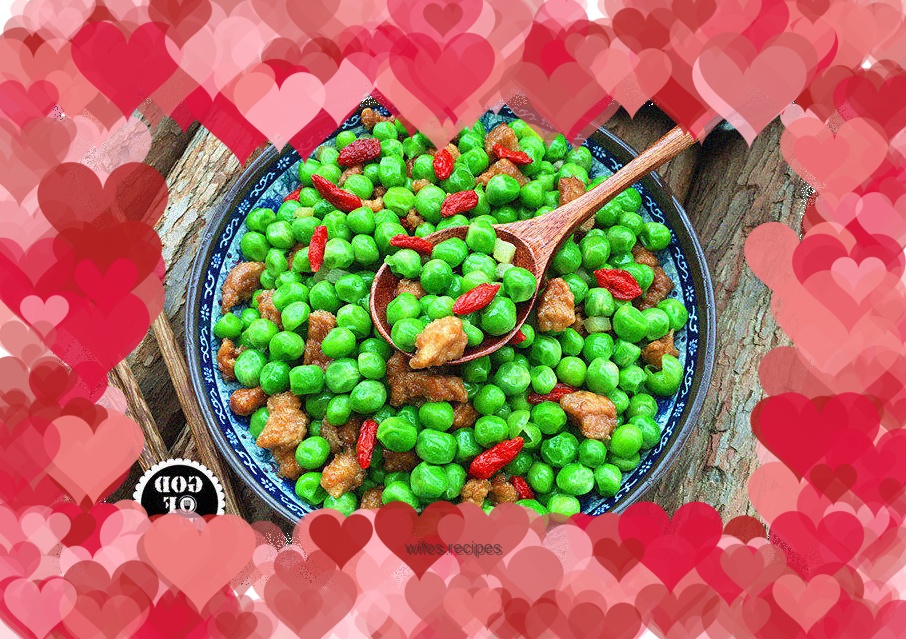 Eating peas in spring is a magic weapon for office workers to keep their skin bright and bright. Stir-fried pork with peas and wolfberry